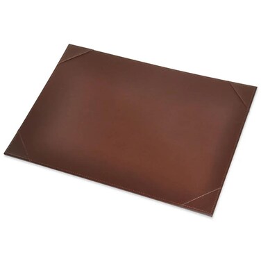 FIS Executive Desk Blotter Italian PU, 36.5x49.5cm, Dark Brown - FSDEEXPUNDBR