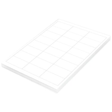 FIS Multipurpose Laser Labels, Colour White, Size 66X33.8mm (24 Stickers x 100 Sheet) A4 Size, E.U. Origin Material - FSLA24-4-100
