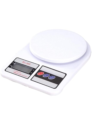 Dubai Gallery Digital Kitchen Scale With Lcd Display White 10Kg