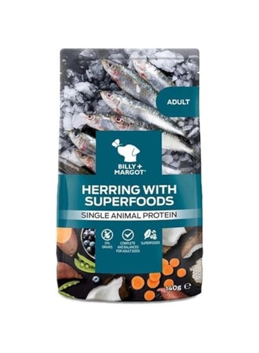 Billy &amp; Margot Adult Herring with Superfoods Pouch 140G