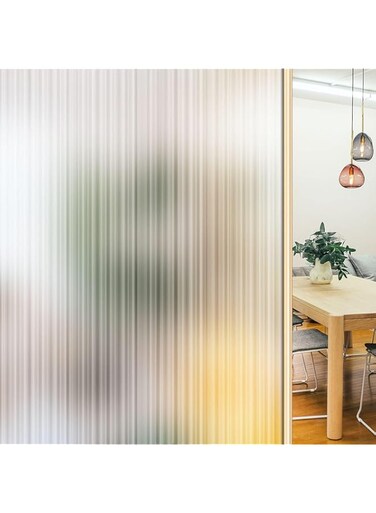 Excefore Privacy Window Films, Self Adhesive Privacy Frosted Opaque Glass Window Film, for Bathroom Door, Decorative Stickers, UV Blocking Heat Control Coverings, Home Office, Front Door(45 * 200cm)