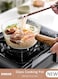 Glass Cooking Pot Saucepan with Cover, 400ml Heat-resistant Glass Stovetop Pot and Pan with Lid, The Best Handmade Glass Cookware Set Cooktop Safe for Pasta Noodle, Soup, Milk, Baby Food
