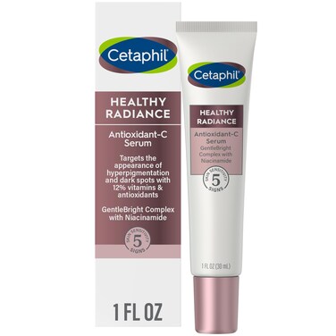 CetaphilFace Serum, Healthy Radiance Antioxidant-C Serum, Visibly Reduces Look of Dark Spots and Hyperpigmentation, Designed for Sensitive Skin, Hypoallergenic, Fragrance Free, 1 oz