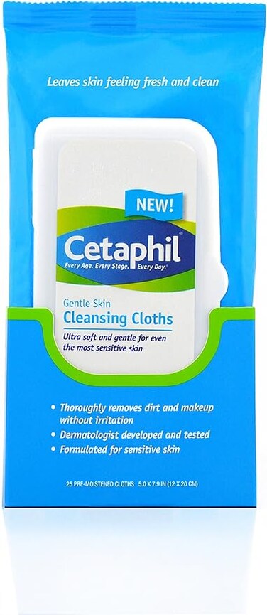 Cetaphil Gentle Skin Cleansing Cloths, 50 Count