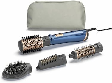 BaByliss Air Styler Pro 1000 Bristle Brush With 2 Heats Plus A Cool Setting lightweight Designs, AS965E Blue