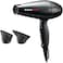 Babyliss Pro Black Star Ionic Hair Dryer Bab6250Ie - 2200W Professional Hairdryer With Ultra-Narrow Nozzle, Anti-Vibration Motor &amp; Ionic Technology - Black