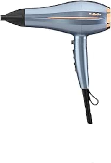 BaByliss 2200W DC Hair Dryer with Ionic Technology,Powerful Motor for Fast Drying,1 Styling Nozzle,Frizz Control,Lightweight Design,Ideal for Thick and Curly Hair &ndash; D251PSDE