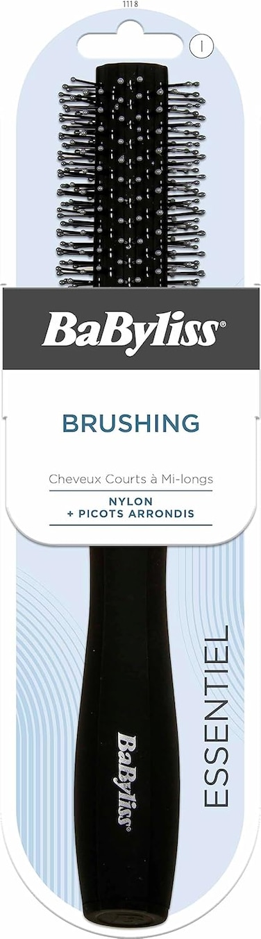 Babyliss Hair Brush Plastic Bristles 18mm, Soft Bristle, Reduce Hair Breakage, Unisex, Pack Of 1