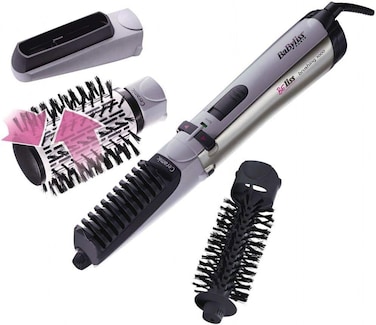 Babyliss 2735E Hair Styler Rotating Brush with 4 attachments and bag 1000 watt Ionic