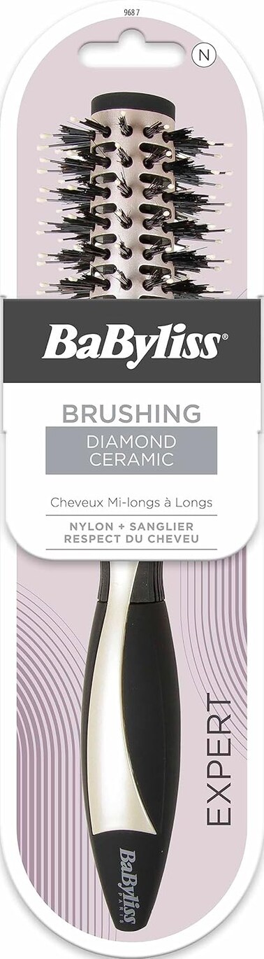 Babyliss Diamond Ceramic Brush 26mm, Allows Straightening Of The Hair, Reduce Hair Breakage, Unisex, Pack Of 1