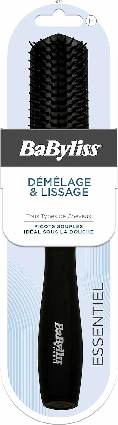 Babyliss Hedgehog Flat Hair Brush, Wet And Dry Use, Comfortable Grip, Pack Of 1