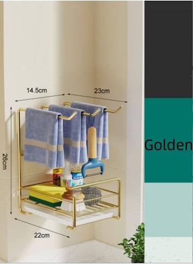Dish Racks, Jorunb Sponge Holder With Removable Drain Pan, Metal Dishcloth Drying Rack For Kitchen Sink, Simple Stand Kitchen Sink Caddy Organizer