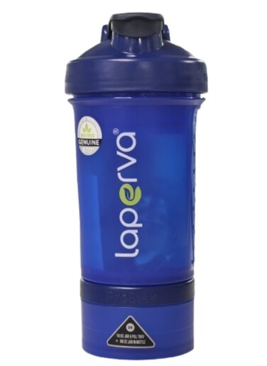 Prostak Blender Bottle Shaker &acirc;&euro;&ldquo; Blue, 2 Twist-n-Lock Jars, BPA-Free, Leak-Proof, Protein &amp; Supplement Mixer