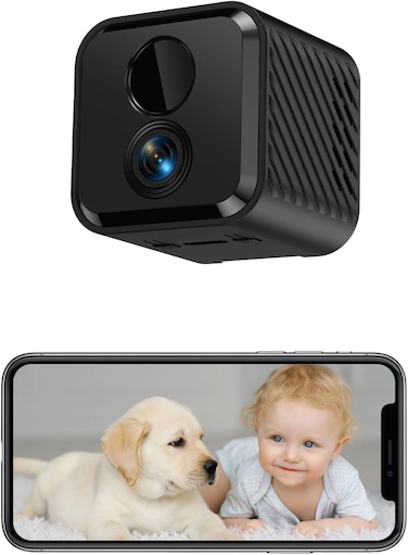 Mini Camera 4K Indoor Security Camera with 3-Day Cloud Storage, App Control &amp; Remote Access, AI Motion Detection, Night Vision, 60-Day Battery, Smart Standby, Compact Design for Home Monitoring
