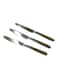 3-Piece Athena Stainless Steel Dessert Knife Set Silver
