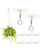 Excefore Ceiling Hooks, Self Adhesive Stainless Steel Eye Hooks, No Hole Hanger, Transparent Waterproof Seamless Oilproof Wall Hooks 4.5KG(max), Suitable for Hanging Plant Lights(10PCS)