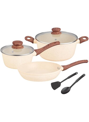 KITCHEN MASTER 7 PCS NON STICK FORGED COOKWARE SET