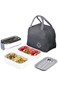 Stainless Steel Lunch Box - Insulated Bento Box Multifunctional Containers Food Containers with 2 Compartments,Tableware, Nylon insulation bag