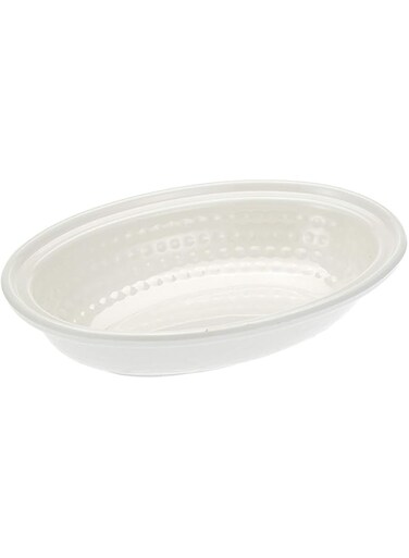 Servewell 7.5 inch Horeca Dotted Oval Dish,White