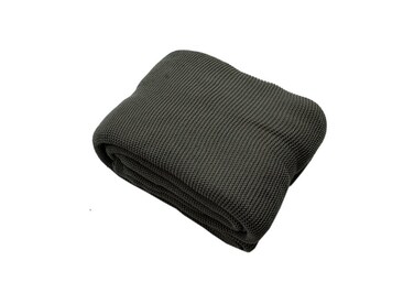 130 x 160 cm Premium Cotton Knitted Throw Blanket in Mocha Brown, a cozy 400GSM thick decorative textured cover for sofa, bed, and versatile boho home decor