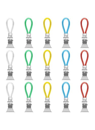 Rayyan Towels Clip, Beach Towel Hanging Clips, Laundry Small Decorative ClothespinsTowel Clothesline Clip, Towel Clips Mini Clothes Pin Tea Towel Rack for Kitchen(Pack of 15)
