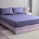 Hotel Quality Striped Fitted Sheet - Lavender, Twin Size (100 x 190cm)