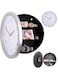 Rubik Wall Clock with Secret Safe Compartment, 10 Inch Round Clock Large Black Figures for Home, Kitchen Decorations