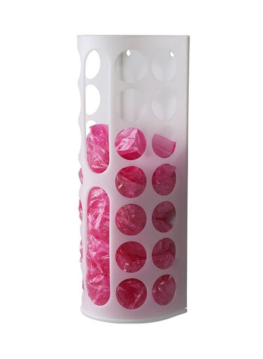 Plastic Bag Dispenser White