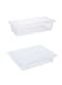 Set of 2 Stackable Freezer Fridge Transparent Food Storage Boxes for Fish Meat Fruits Vegetable and More