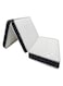 Comfy Portable White Satin Folding Medicated Firm Mattress With Black Border + 1 Pillow 180x90x10 Cm