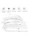 COMFY COTTON WHITE HOTEL QUALITY FIBER FILLED 180 X 200 X 10 CM MATTRESS TOPPER WITH BLACK PIPING