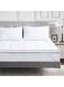 COMFY 200 x 200 x 7 CM HOTEL STYLE WHITE COTTON MATTRESS TOPPER WITH BLACK PIPING
