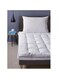 COMFY 200 x 200 x 7 CM HOTEL STYLE WHITE COTTON MATTRESS TOPPER WITH BLACK PIPING