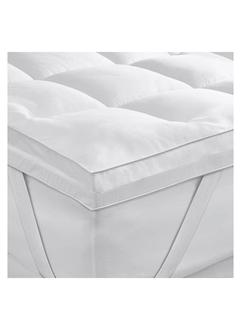 COMFY SOFT WHITE MATTRESS TOPPER HOTEL QUALITY 200 x 200 x 7 CM WITH FIBER FILLING