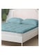 COMFY HOTEL QUALITY STRIPE FIBER FILLED GREEN MATTRESS TOPPER 200 x 200 x 7 CM
