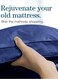 COMFY COTTON FIBER FILLED BLUE MATTRESS TOPPER 180 x 200 x 7 CM