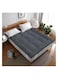 COMFY COTTON HOTEL QUALITY STRIPE 200 x 200 x 7 CM MATTRESS TOPPER GREY