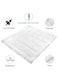COMFY WHITE FIBER FILLED HOTEL QUALITY 200 X 200 X 10 CM MATTRESS TOPPER WITH BLACK PIPING