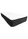 Comfy White Flat Single Medicated Firm 190 X 90 X 10Cm Satin Mattress With Black Border
