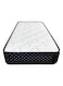 Comfy White Flat Single Medicated Firm 190 X 90 X 10Cm Satin Mattress With Black Border