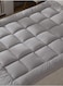 COMFY COTTON SOFT FIBER FILLED GREY 180 x 200 x 7 CM MATTRESS TOPPER