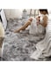 COMFY SOFT &amp; FLUFFY TIE &amp; DYE ANTI SKID BEDROOM/LIVING ROOM CARPET 160 X 210 CM GREY 1