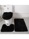 COMFY NEW BATHROOM COLLECTION 3 PC SET BLACK CARPET