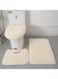 COMFY NEW BATHROOM COLLECTION 3 PC SET CREAM SOFT CARPET
