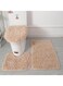 COMFY NEW BATHROOM COLLECTION 3 PC SET DARK BEIGE SOFT CARPET