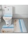 COMFY NEW BATHROOM COLLECTION 3 PC SET CORAL DESIGN SOFT CARPET