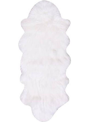 Comfy Long Fur Carpet  white 70x180cm