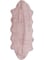 Comfy Long Fur Carpet Leather Pink 140x60cm