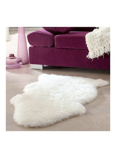 Comfy Super Soft Faux Sheep Skin Warm Hairy Carpet White 60 x 40cm