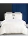 COMFY 6 PC COTTON KING SIZE EMBROIDERED WHITE SQUARED COMFORTER SET KING SIZE